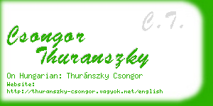 csongor thuranszky business card